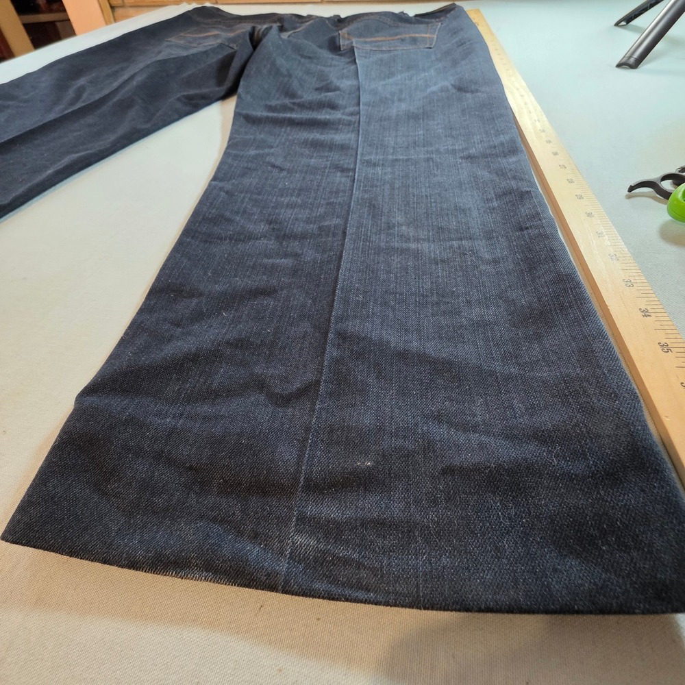 Pronto Uomo Blue Mens Dark Wash Straight Leg Jeans Denim Trousers 40x31